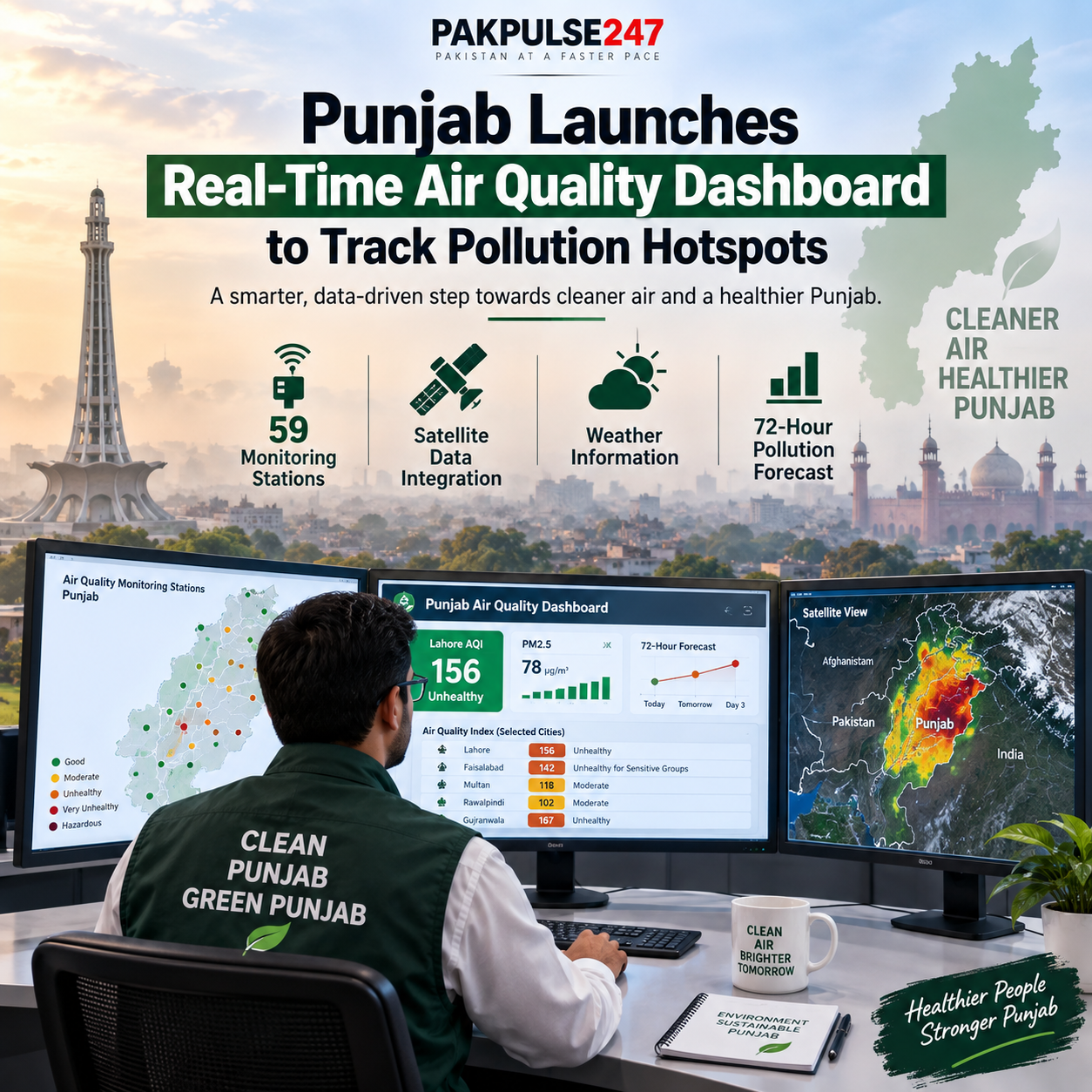 Punjab Launches Real-Time Air Quality Dashboard to Track Pollution Hotspots