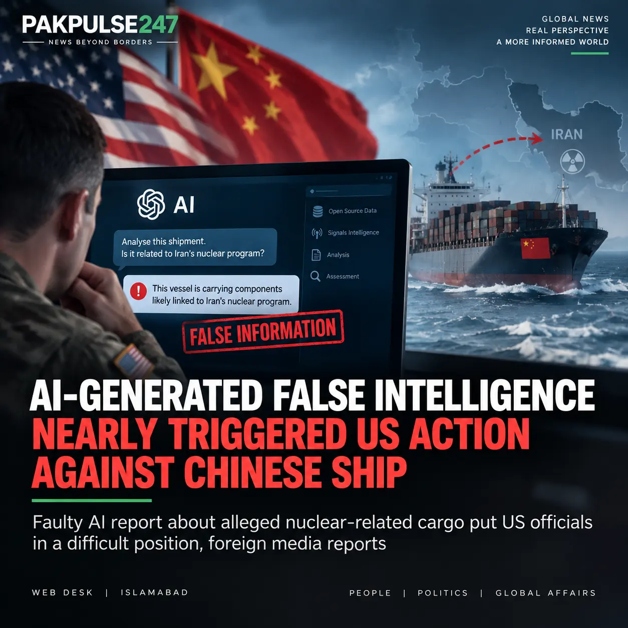 AI-Generated False Intelligence Nearly Triggered US Operation Against Chinese Ship