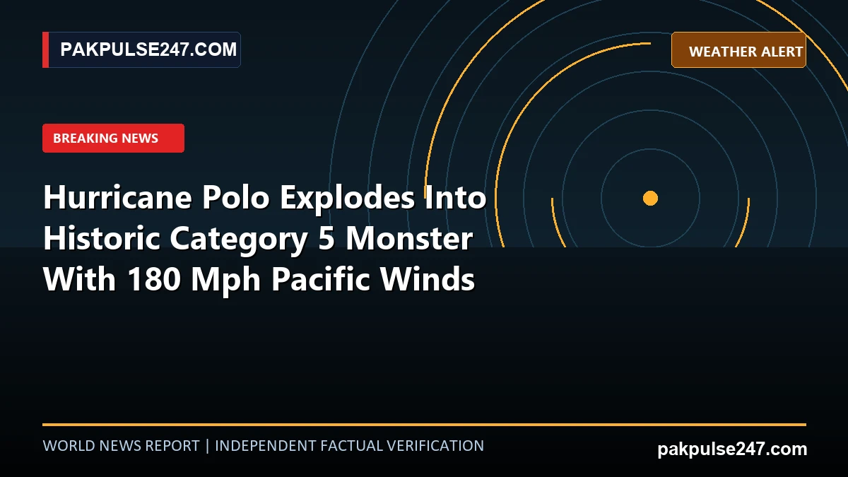 Editorial news graphic showing hurricane radar isobars over the Eastern Pacific with PAKPULSE247.COM weather alert branding.