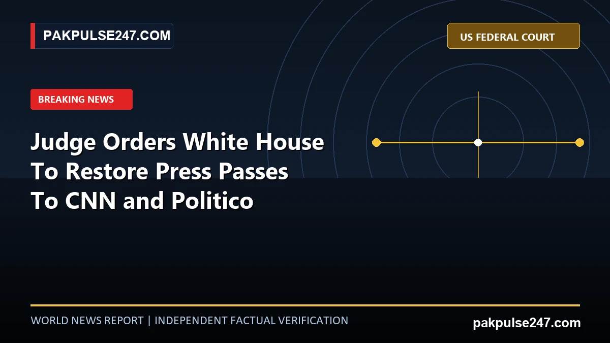 Editorial legal graphic showing White House exterior outline and judicial gavel with PAKPULSE247.COM court report branding.