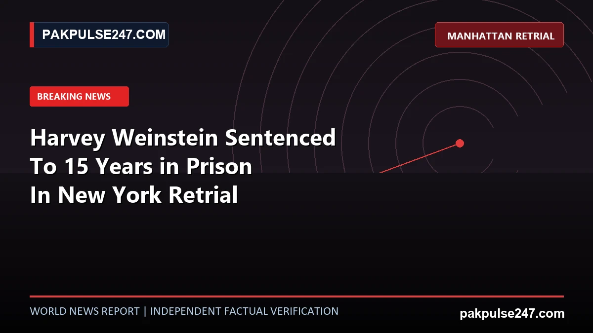 Editorial justice graphic showing Manhattan criminal court insignia with PAKPULSE247.COM legal verdict branding.