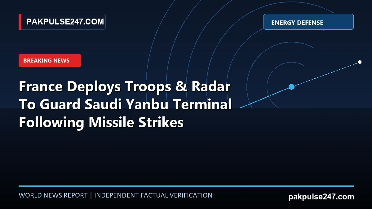 Editorial news graphic showing Red Sea energy defense radar vectors with PAKPULSE247.COM breaking news branding.