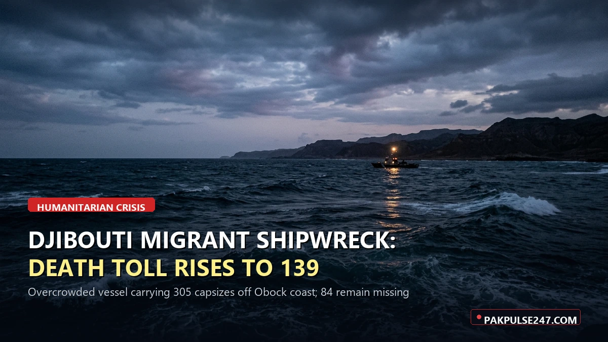 Djibouti migrant shipwreck off Obock coast on Horn of Africa migration route pakpulse247 news graphic